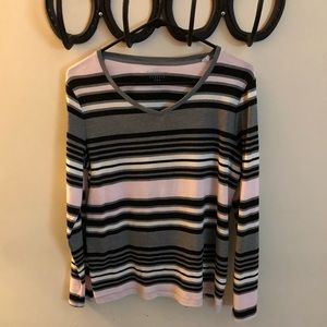 Croft & Barrow L stripe long sleeve
